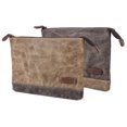 thumbnail image 1 of Gootium Juego de bolsas con cremallera de lona encerada - Bolsa de maquillaje con cremallera Suministros de oficina Bolsa para lápices en folio Organizador multiusos Soporte para accesorios (PAQUETE d, 1 of 5