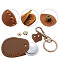 thumbnail image 3 of Secure Airtag Holder, Genuine Leather Keychain for Maximum Durability and Elegance, Handcrafted Full Coverage Protective Case Cover, Anti-Loss Structure Ensures Safe Tracking, 4PCS, 3 of 8