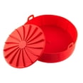 thumbnail image 1 of Olla para freidora de aire, cesta para freidora de aire de silicona, sartén antiadherente resistente al calor, cesta para hornear para el hogar Herramientas y accesorios para hornear Rojo S (16 CM) Toystoory HA002993-01, 1 of 1
