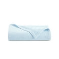 thumbnail image 5 of Host & Home Cotton Basketweave Bed Blanket, Lightweight, King Size 104x90, Light Blue, 5 of 6