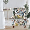 thumbnail image 3 of Polyester Wingback Chair Cover Sofa Cover Armchair Slipcovers Dining Chair Cover Dark Blue, 3 of 5