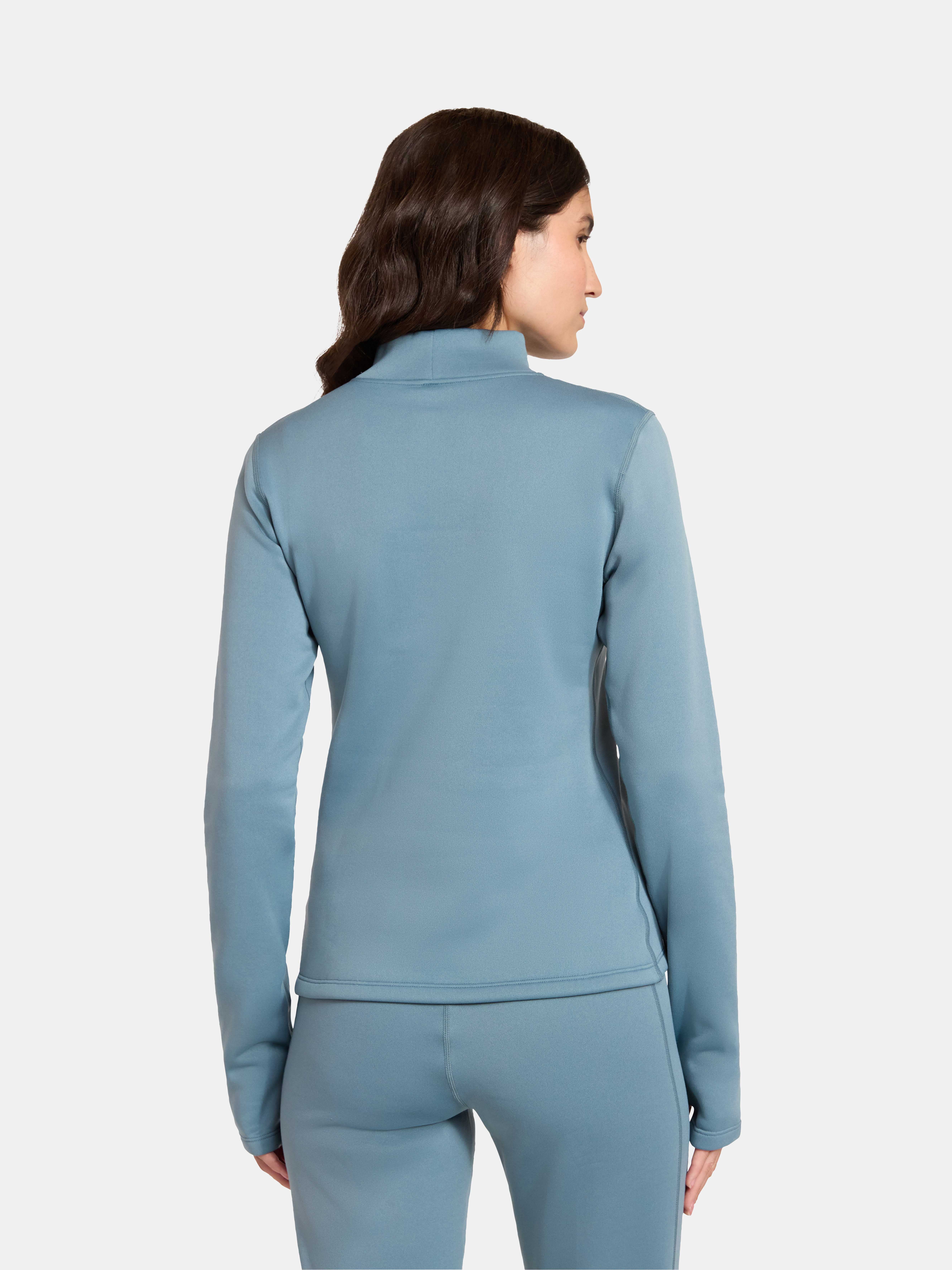 Ozark Trail Women's Warmest Thermal Long Sleeve Fleece Mockneck Top, Sizes XS-XXL