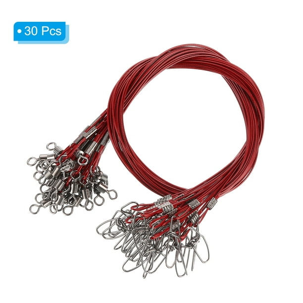 Fishing Lures Wire Traces Antibite Fishing Line Wire Leader Steel Traces  Leader Fishing Line Leader with Swivels, Snaps