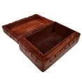 thumbnail image 2 of Floral Flowers Hand Carved Wood Jewelry Keepsake Trinket Box 4 x 6 Inch New, 2 of 2