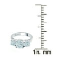 thumbnail image 3 of Sterling Silver with Natural Aquamarine Three-Stone Ring, 3 of 3