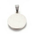 thumbnail image 2 of 304 Stainless Steel Pendants Flat Round with Lord's Prayer Cross Stainless Steel Color, 2 of 2