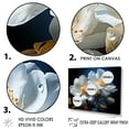 thumbnail image 3 of Designart "Clear Azure And Snow Florals" Flowers Canvas Art Print, 3 of 7