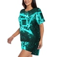 thumbnail image 2 of Lsque Geometry Dash Women's Short-Sleeved Pajama Set - 2 Piece Soft and Lightweight Sleepwear Set-XX-Large, 2 of 9