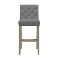 thumbnail image 3 of Set of 2 Benito Brown Faux Leather Dining Chair with Black Iron Legs, 3 of 5
