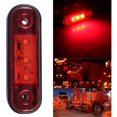 thumbnail image 4 of 4 luces de posición laterales rojas de 3,4 pulgadas y 3 LED para camión, remolque, indicador de señal trasera, autocaravana, impermeable, 12 V-24 V, 4 of 5