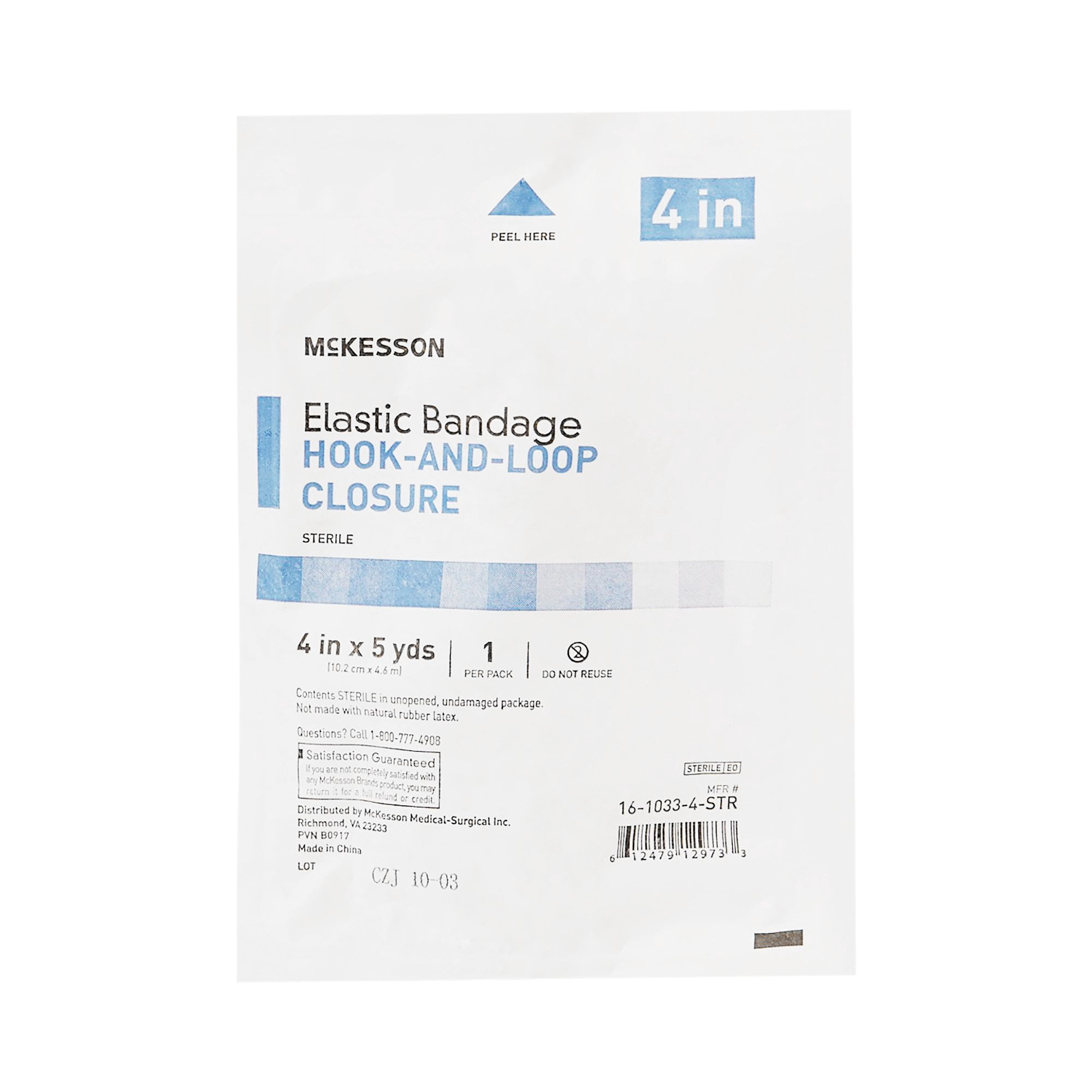 McKesson Elastic Bandage, Sterile - Standard Compression, Tan, 4 in x 5 yd, 1 Count, 36 Packs, 36 Total