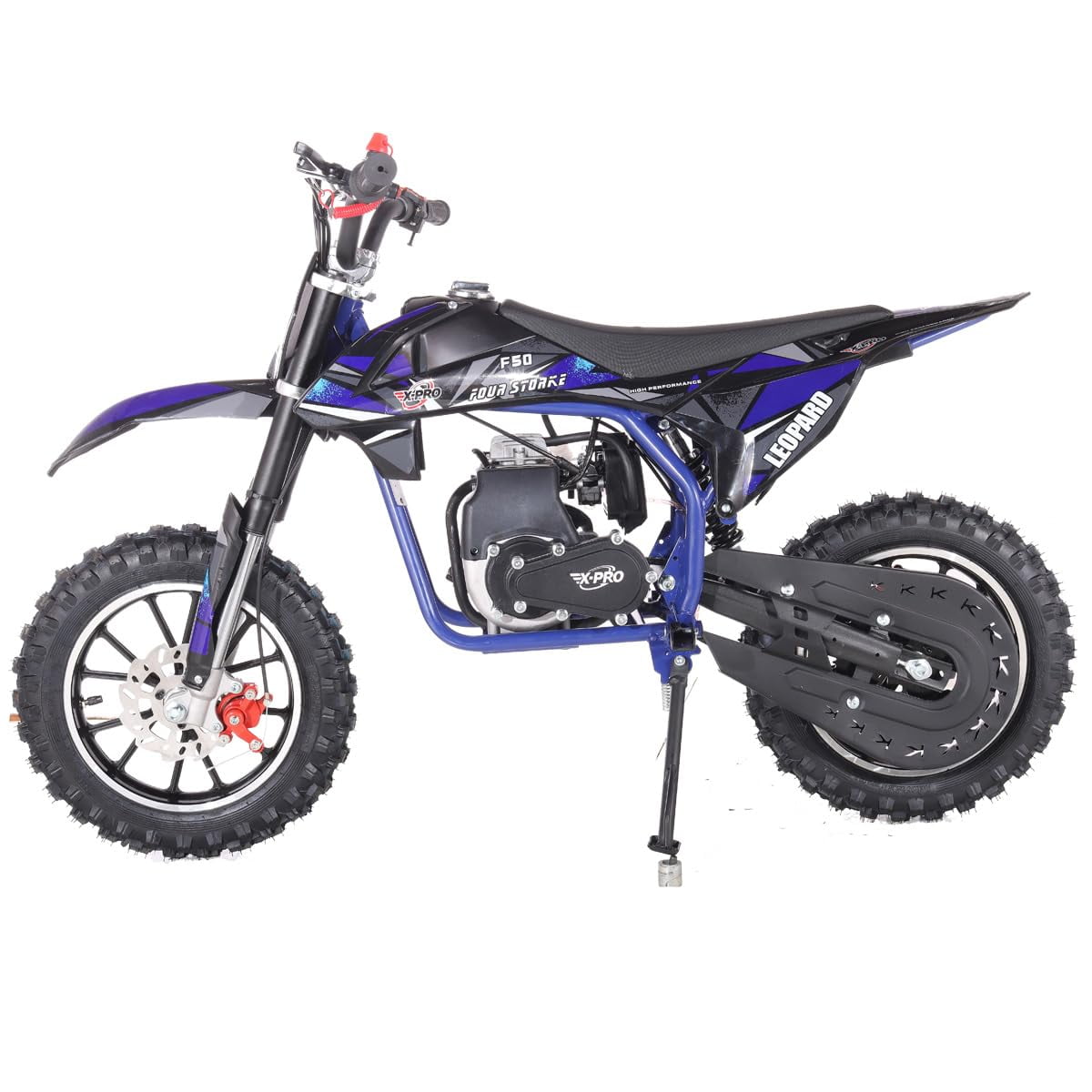 X-Pro Leopard 40 Mini Gas Dirt Bike, Gas Power 4 Stroke Dirt Bike! 40CC Pit Bike, Pull Start, 10" Wheels!