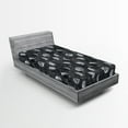 thumbnail image 2 of Ambesonne Space Fitted Sheet, Night Realistic Look Moon Art, Twin XL Size, Charcoal Grey and Ivory, 2 of 5