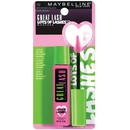 Maybelline New York Lots of Lashes Washable Mascara, 142 Brownish Black, 0.43 Fl Oz