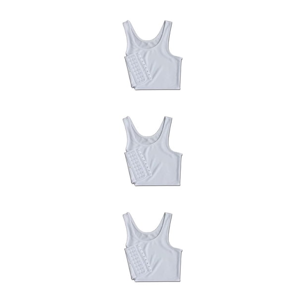 Chaleco femenino Minnieouse de tejer sin mangas transpirable Blanco XL 3piezas