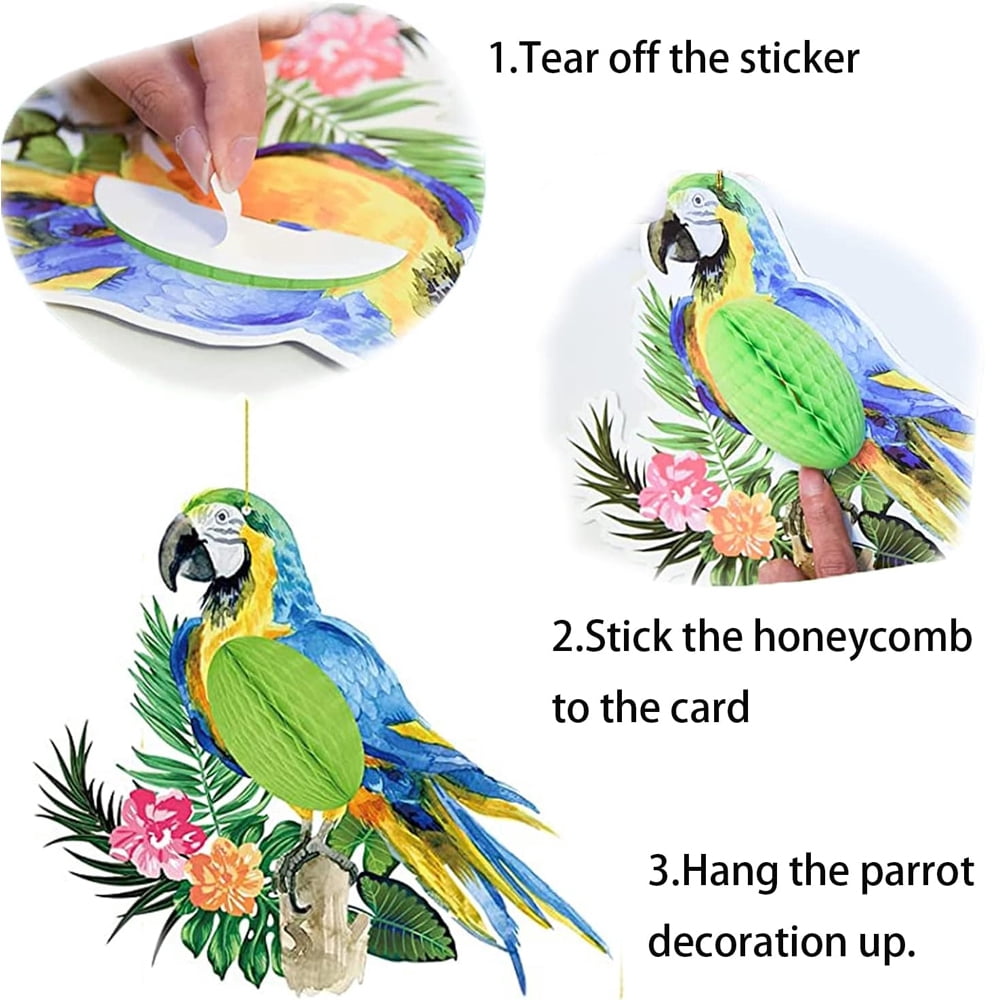 LONYOO Tropical Parrot Margarita Earrings For Women - Colorful Acrylic Summer Beach Jewelry - View #9