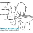 thumbnail image 6 of Greenco Handheld Bidet Sprayer, Stainless Steel Brushed Nickel Design, 6 of 6