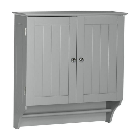 Ashland Collection Maison RiverRidge® Armoire murale à 2 portes, 23,82 po. (larg) x 25,44 po. (haut) x 8,86 po. (prof), gris