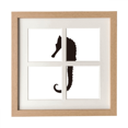 thumbnail image 1 of Hippocampus Marine Life Black Outline Frame Wall Tabletop Display 4 Openings Picture, 1 of 3