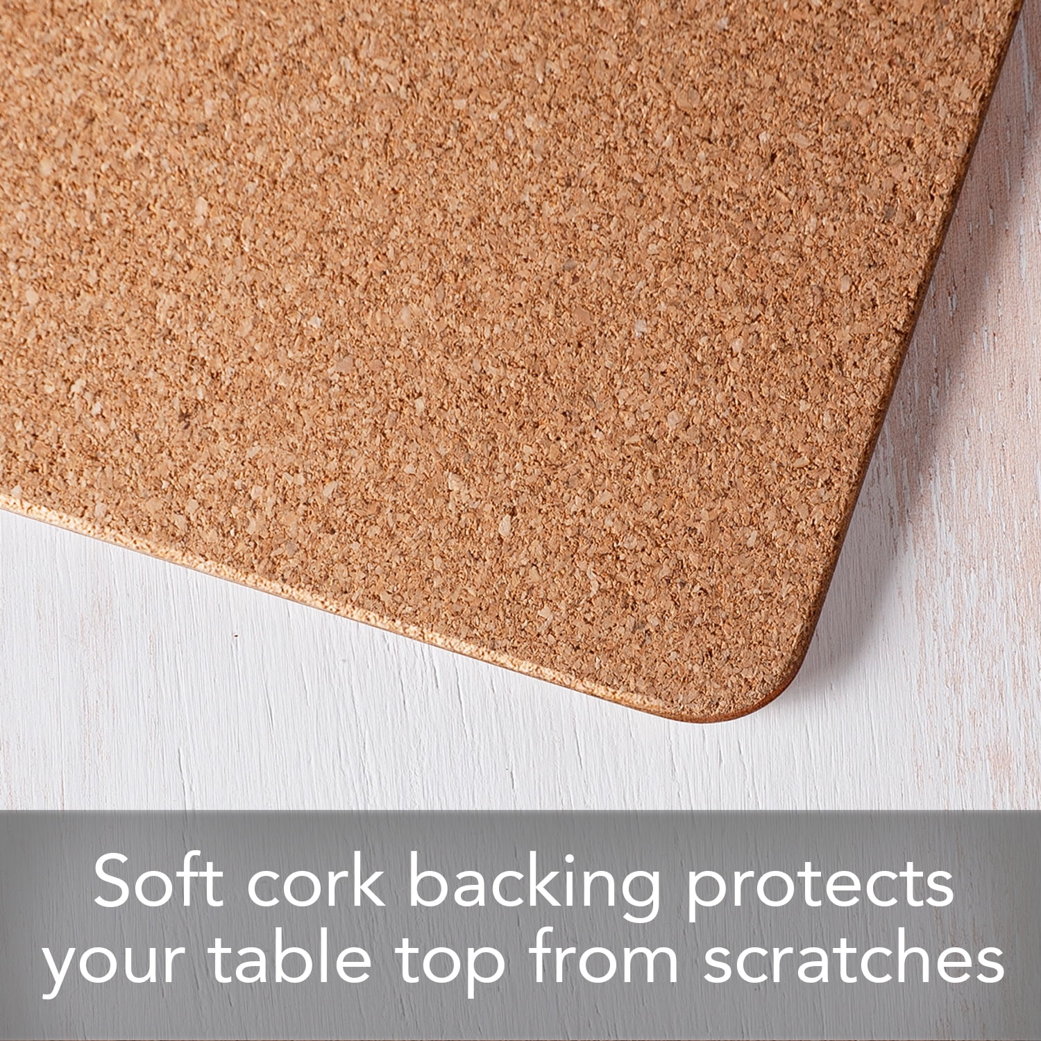 Cala Home "Gilded" Premium Decorative Hardboard Cork Back Tabletop Placemats 4 Pack
