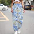 thumbnail image 4 of kaondbfi Womens Pants Wide Leg High Waisted Adjustable Trousers with Pockets Casual Lightweight Summer Casual Pants for Women, 4 of 9