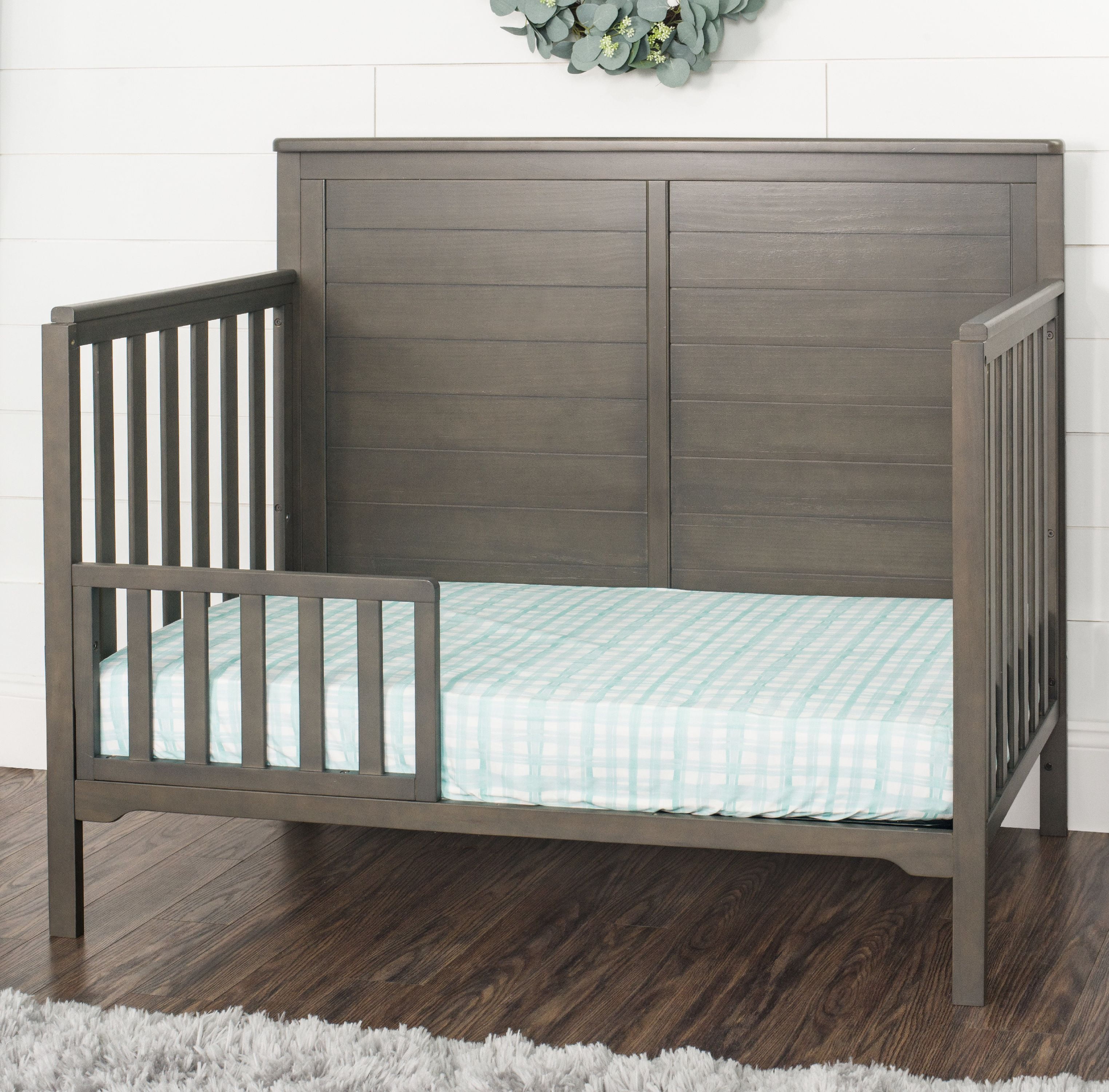 Child Craft Toddler Guardrail for Quincy, Rylan, Stella, Calder, Hampton, Sidney, London and Woodland Cribs, Dapper Gray