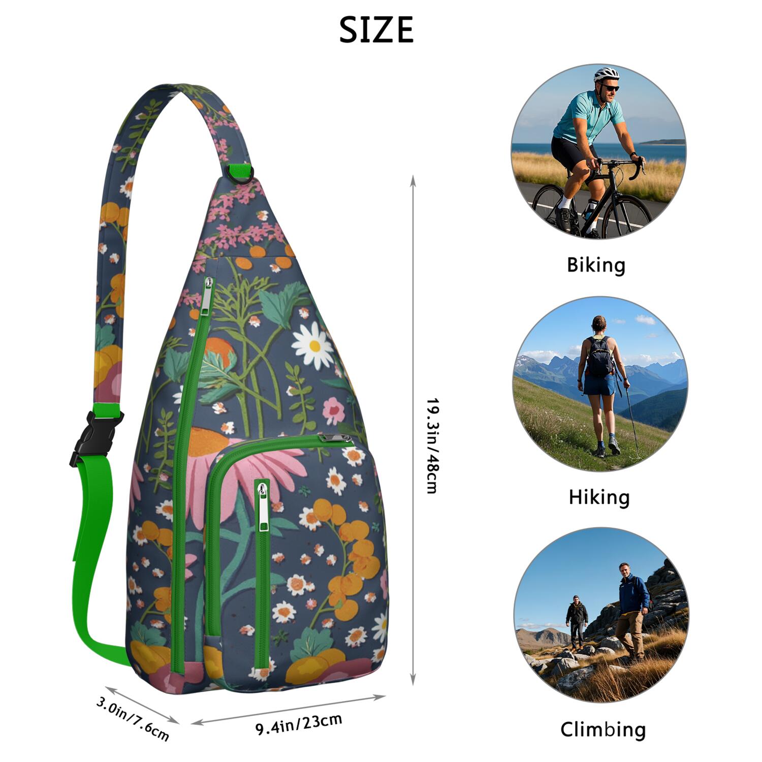 Sling Backpack for Men with Adjustable Shoulder Strap Shoulder Backpack Shoulder Backpack Crossbody Bag for Travel Mushroom