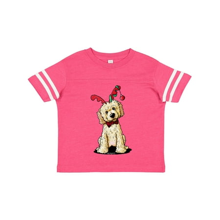 

Inktastic KiniArt Goldendoodle Reindeer Gift Toddler Boy or Toddler Girl T-Shirt