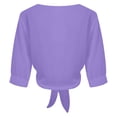 thumbnail image 6 of KIHOUT Women's Lightweight Sheer Chiffon Tie Front Shrug 3/4 Sleeve Sun Protection Open Front Cardigan Cover Up, 6 of 9