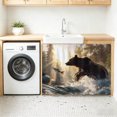 Bear Fishing Cabinet Curtains for Kitchen 11