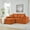 Orange, variant on Kepooman Compressed Seating Sofa with Deep Seat and 4-Seater, Boneless Couch with No Assembly Required for Living Room, Bedroom, Black(Left Facing Chaise)