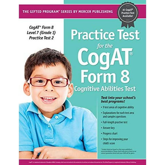 Pre-Owned Practice Test 2 for the CogAT Form 8 exam Level 7 Grade 1, 9781937383527, 1937383520, Paperback,