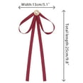 thumbnail image 2 of Broche de moño de satén para mujeres con perla para fiesta de boda, talla única, rojo, 2 of 4
