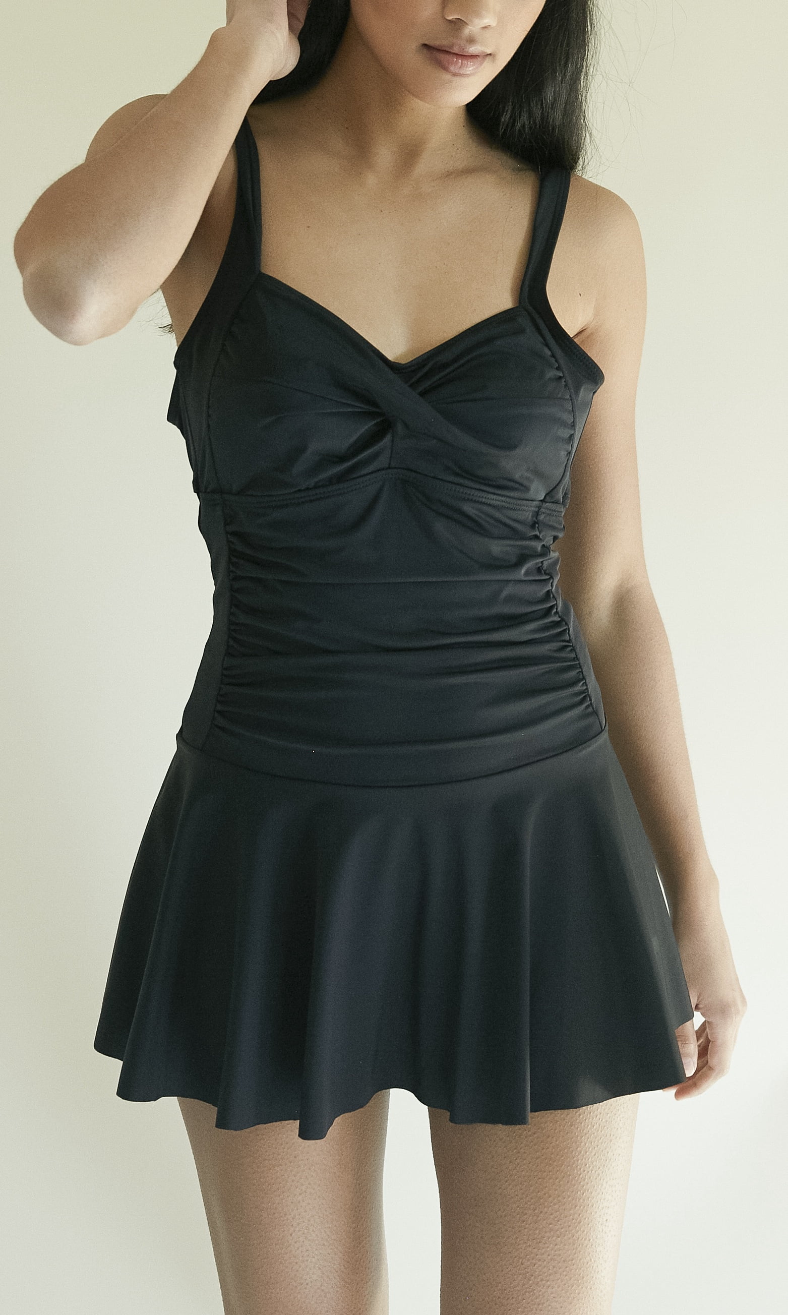 Women’s Twisted Front One Piece Swimsuits Ruched Padded Tummy Control