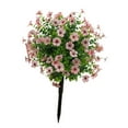thumbnail image 1 of Artificial Flower Garden Estaca Faux Greenery Arbustos de 24 "Planta artificial para al aire libre Decoración del hogar fuera del hogar rosa, 1 of 8