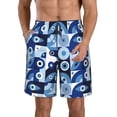 thumbnail image 1 of Balery Evil Eye Traje de Baño Estilo Hawaiano para Hombre, Shorts de Secado Rápido con Bolsillos-3X-Large, 1 of 6