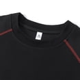 thumbnail image 5 of Men's Shirt and Shorts Set 2 Piece Fashion Summer Tracksuits Cotton Oversized T-Shirts Drawstring Shorts Outfits Big and Tall Size M-5XL Black, 5 of 8