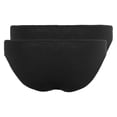thumbnail image 2 of SKINY Mujer Calzoncillos de Río, paquete de 2 - Calzoncillos de bikini, algodón estirado, básico Negro S (Small), 2 of 6