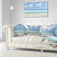 thumbnail image 3 of Designart 'Tranquil Beach under White Clouds ' Modern Seascape Canvas Artwork, 3 of 3
