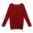 thumbnail image 4 of Women's V Neck Long Sleeve Knit Sweater Casual Pullover Top Soft Comfortable Lightweight Cozy Winter Fall Tunic, 4 of 5