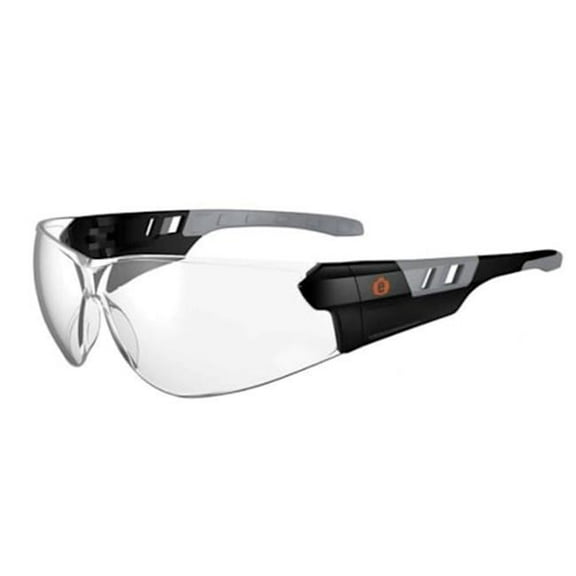 Skullerz 59103 SAGA Safety Glasses, Matte Black & Anti-Fog Clear Lens