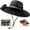 Black, variant on 2-in-1 Hands-Free Hat Fan, UPF 50+ Wide Brim Sun Hat with Dual Solar Fans for Fishing Hiking, USB Charging Adjustable Speeds