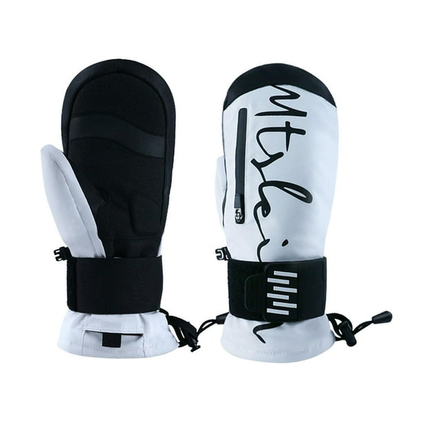 1 par de guantes de esquí para actividades en climas fríos con características impermeables y protección para las muñecas. L