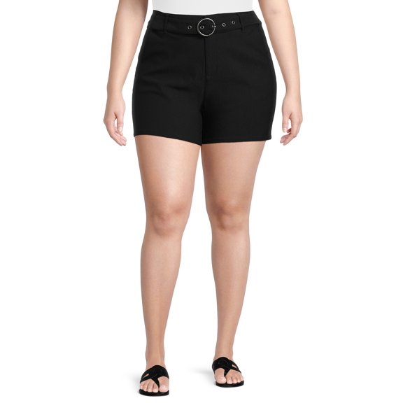 Madden NYC Juniors Plus Size Millennium Shorts
