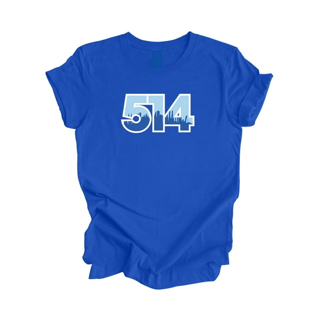 514 Montreal Quebec Canada Area Code City Skyline Gift - Unisex T-Shirt - Inspired X