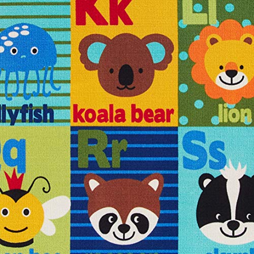 Smithsonian Alphabet Friends Rug, 7'10"x10', Multi-color