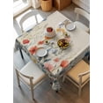 thumbnail image 2 of Spring Floral Suqare Tablecloth - 60 x 60 Inch, Watercolor Elegant Summer Botanical Rustic Waterproof & StainResistant Tablecloth, Oil-proof Table Cover for Dining/Party/Wedding/Camping/Buffet, 2 of 9