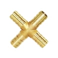 thumbnail image 4 of Joywayus 1/4 "(6 mm) Espiga para manguera Unión de 4 vías Tubería Intersección cruzada/Latón dividido Agua/Combustible/Aire, 4 of 5