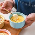 thumbnail image 2 of 2pcs Lidded Pudding Bowls Porcelain Ramekin Baking Cups Ceramic Dessert Bowls, 2 of 8