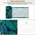 thumbnail image 4 of Linen Drum Lampshades Tropical Monstera Palm Leaves Seamless Teal Emerald Tones 13"x13"x10" Light Shade for Table Lamps Floor Lamp Shades Lampshade Replacement Assembly Required, 4 of 8